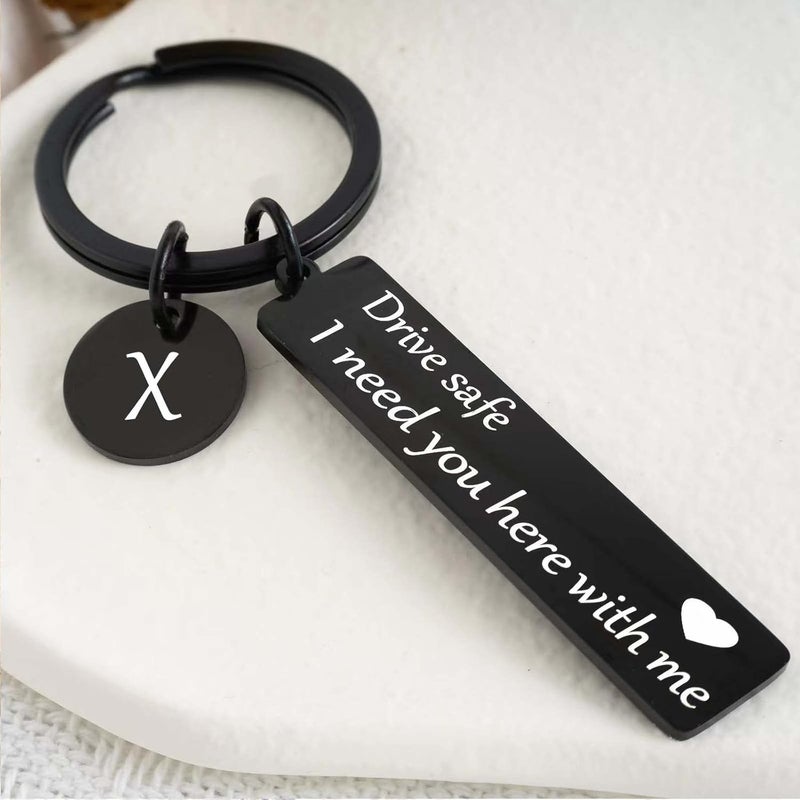 VICKHU drive safe keychain for boyfriend,26-letter keychain,gifts for boyfriend on birthday christmas valentines day - Image 2